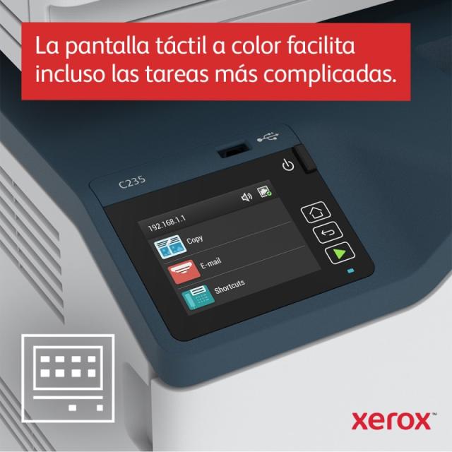 Xerox - C235 A4 22 ppm Inalámbrica Copia/impresión/escaneado/fax PS3 PCL5e/6 ADF 2 bandejas Total 251 hojas
