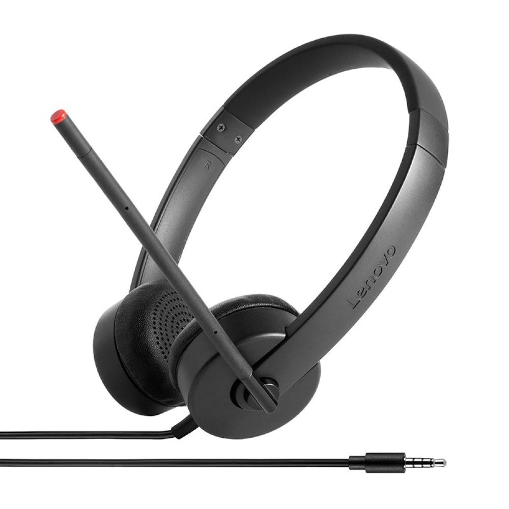 Lenovo - Stereo Analog Auriculares Alámbrico Diadema Oficina/Centro de llamadas Negro