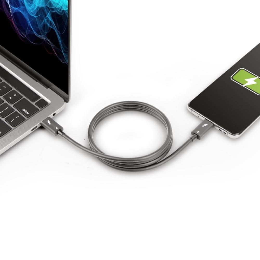 StarTech.com - Cable de 1m Thunderbolt 4 - 40Gbps - PD 100W - Vídeo 4K/8K - Cable Thunderbolt 4 con Certificación Intel - Compat