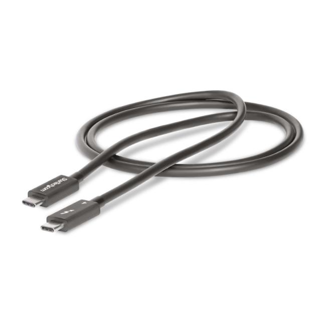 StarTech.com - Cable de 1m Thunderbolt 4 - 40Gbps - PD 100W - Vídeo 4K/8K - Cable Thunderbolt 4 con Certificación Intel - Compat