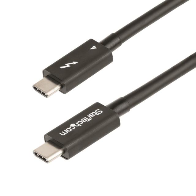 StarTech.com - Cable de 1m Thunderbolt 4 - 40Gbps - PD 100W - Vídeo 4K/8K - Cable Thunderbolt 4 con Certificación Intel - Compat