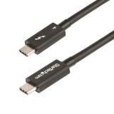 StarTech.com - Cable de 0,5m Thunderbolt 4 - 40Gbps - PD 100W - Vídeo 4K/8K - Cable Thunderbolt 4 con Certificación Intel - Comp