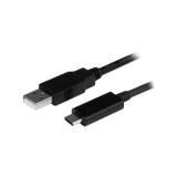 StarTech.com - Cable de Carga y Sincronización USB-A a USB-C de 1m - Cable de Datos USB-A a USB Tipo C - M/M - Negro - Certifica