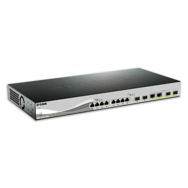 D-Link - DXS-1210-12TC/E switch Gestionado L2 10G Ethernet (100/1000/10000) 1U Negro, Plata
