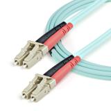 StarTech.com - Cable de 1m de Fibra Óptica Multimodo OM3 LC a LC UPC - Full Duplex 50/125µm - para Redes de 100G - LOMMF/VCSEL -