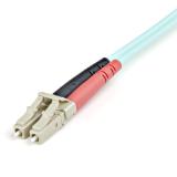 StarTech.com - Cable de 1m de Fibra Óptica Multimodo OM3 LC a LC UPC - Full Duplex 50/125µm - para Redes de 100G - LOMMF/VCSEL -