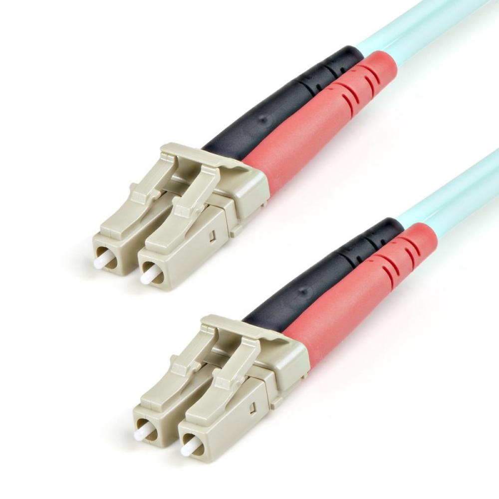 StarTech.com - Cable de 1m de Fibra Óptica Multimodo OM3 LC a LC UPC - Full Duplex 50/125µm - para Redes de 100G - LOMMF/VCSEL -