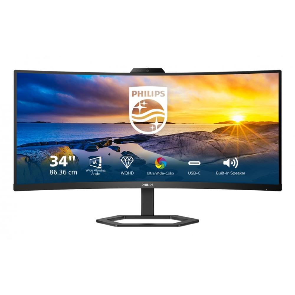 Philips - 5000 series 34E1C5600HE/00 pantalla para PC 86,4 cm (34") 3440 x 1440 Pixeles 4K Ultra HD LED Negro