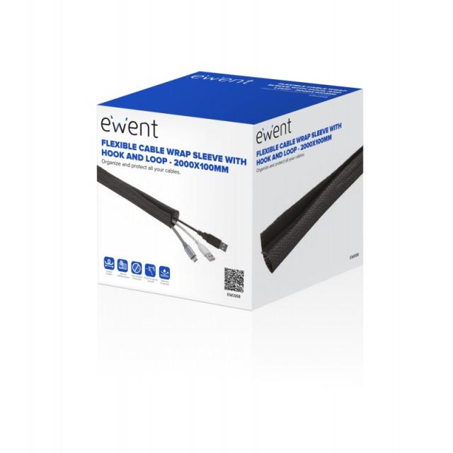Ewent - EW1558 organizador de cables Universal Pasacables Negro 1 pieza(s)