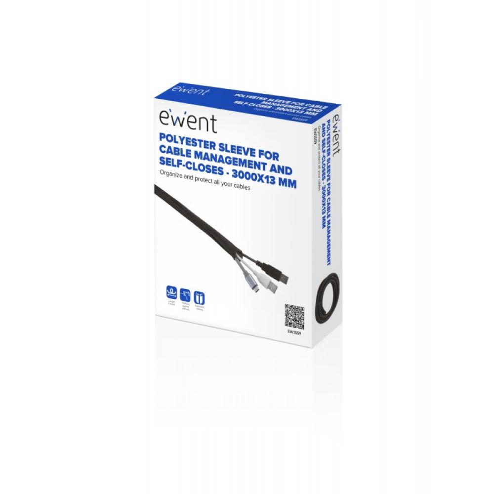 Ewent - EW1559 organizador de cables Universal Pasacables Negro 1 pieza(s)