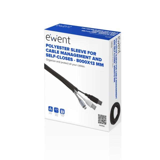Ewent - EW1561 organizador de cables Universal Pasacables Negro 1 pieza(s)