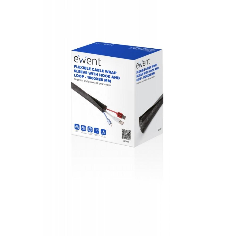 Ewent - EW1557 organizador de cables Universal Pasacables Negro 1 pieza(s)