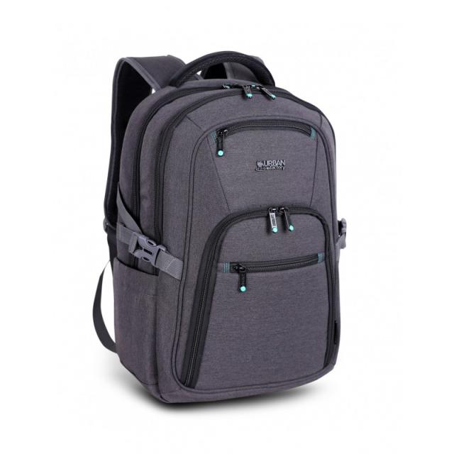 Urban Factory - HTE15UF mochila Mochila de viaje Negro, Gris Poliéster, Tereftalato de polietileno (PET)