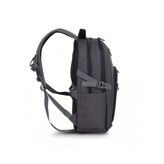 Urban Factory - HTE15UF mochila Mochila de viaje Negro, Gris Poliéster, Tereftalato de polietileno (PET)