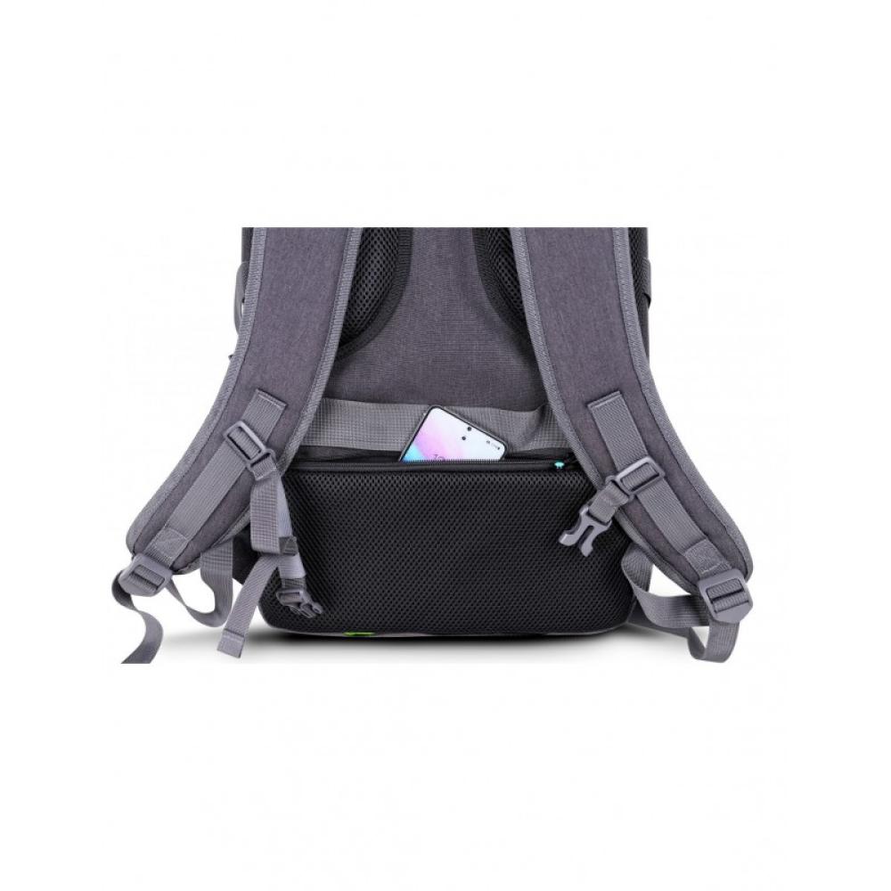 Urban Factory - HTE15UF mochila Mochila de viaje Negro, Gris Poliéster, Tereftalato de polietileno (PET)