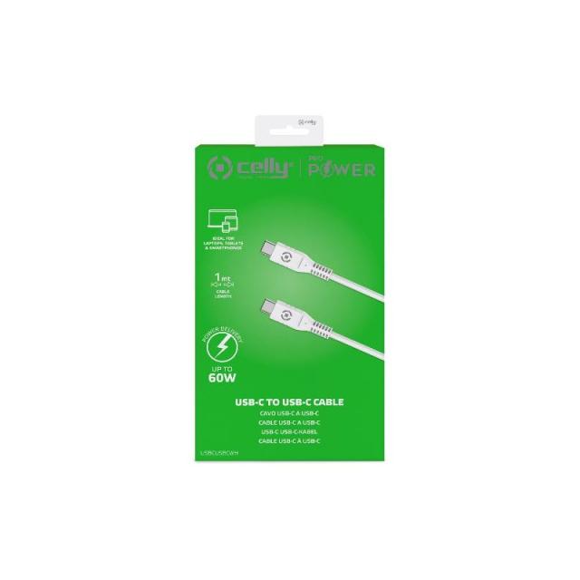 Celly - USBCUSBCWH cable USB 1 m USB C Blanco