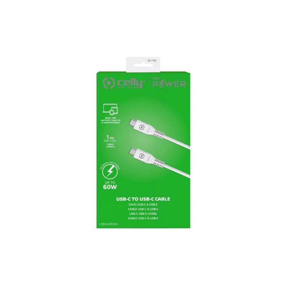 Celly - USBCUSBCWH cable USB 1 m USB C Blanco