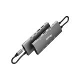 Equip - Adaptador multifunción USB-C 9 en 1, HDMI 4K/60Hz, Gigabit LAN, USB 3.2 GEN1, SD/TF, 100W USB PD