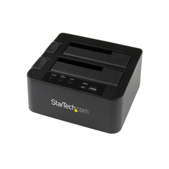 StarTech.com - Duplicador USB 3.0 (5Gbps) o eSATA de Discos Duros de 2 Bahías, Independiente, Clonador Copiador de SSD o HDD SAT
