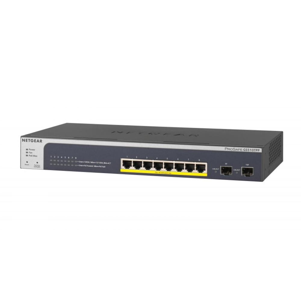 NETGEAR - GS510TPP Gestionado L2/L3/L4 Gigabit Ethernet (10/100/1000) Energía sobre Ethernet (PoE) Negro