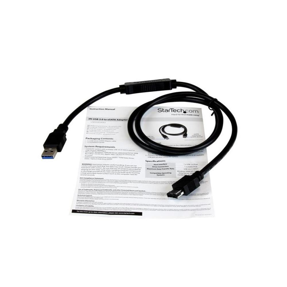 StarTech.com - Cable de 91cm Adaptador USB 3.0 a eSATA para Disco Duro o SSD - SATA de 6 Gbps