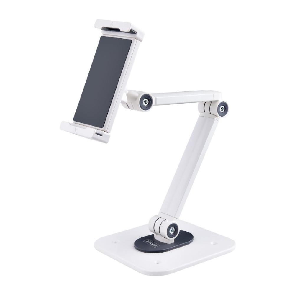 StarTech.com - Soporte Ajustable de Sobremesa para Tablet - de Montaje en Pared - 1kg de Capacidad - Base Ergonómica Ajustable p