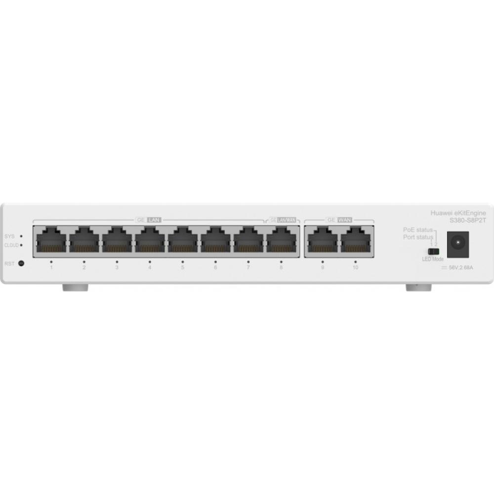 HUAWEI eKit - S380 Series S380-S8P2T Gestionado Gigabit Ethernet (10/100/1000) Energía sobre Ethernet (PoE) 1U Gris
