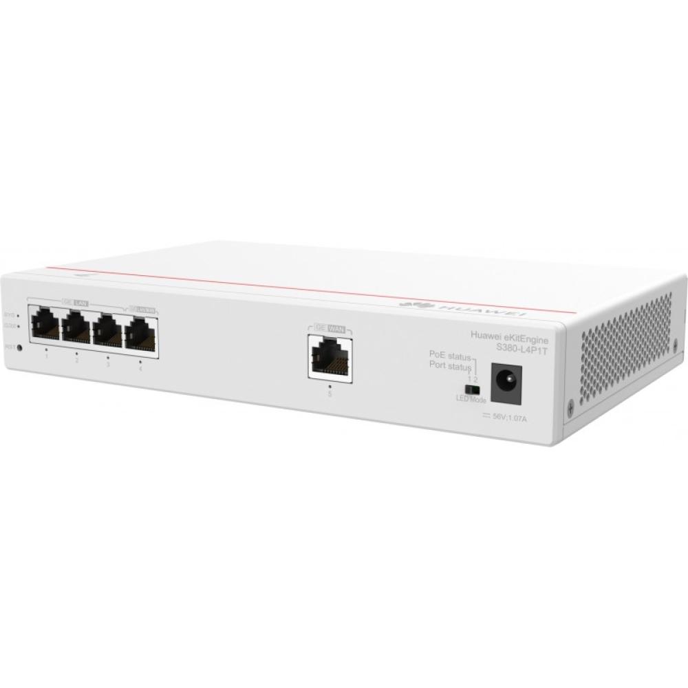 HUAWEI eKit - S380 Series S380-L4P1T Gestionado Gigabit Ethernet (10/100/1000) Energía sobre Ethernet (PoE) 1U Gris