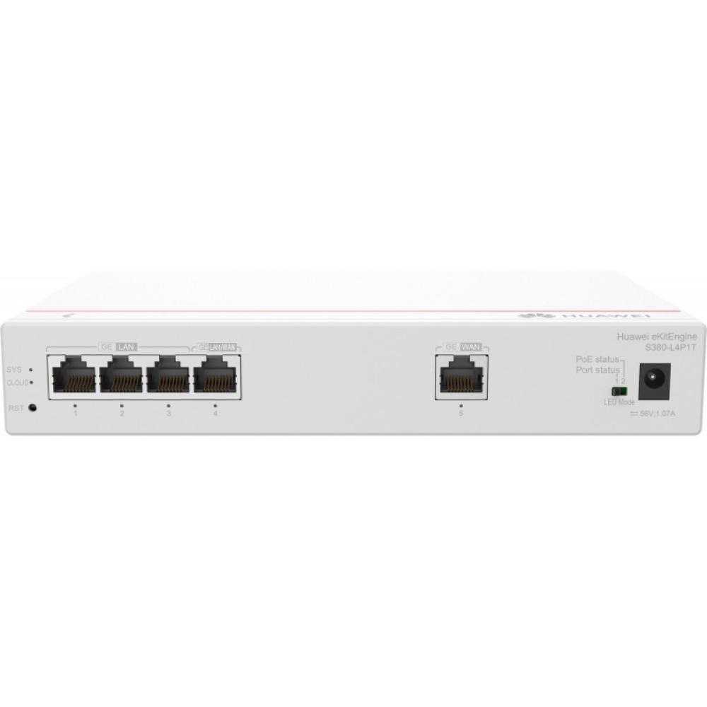HUAWEI eKit - S380 Series S380-L4P1T Gestionado Gigabit Ethernet (10/100/1000) Energía sobre Ethernet (PoE) 1U Gris