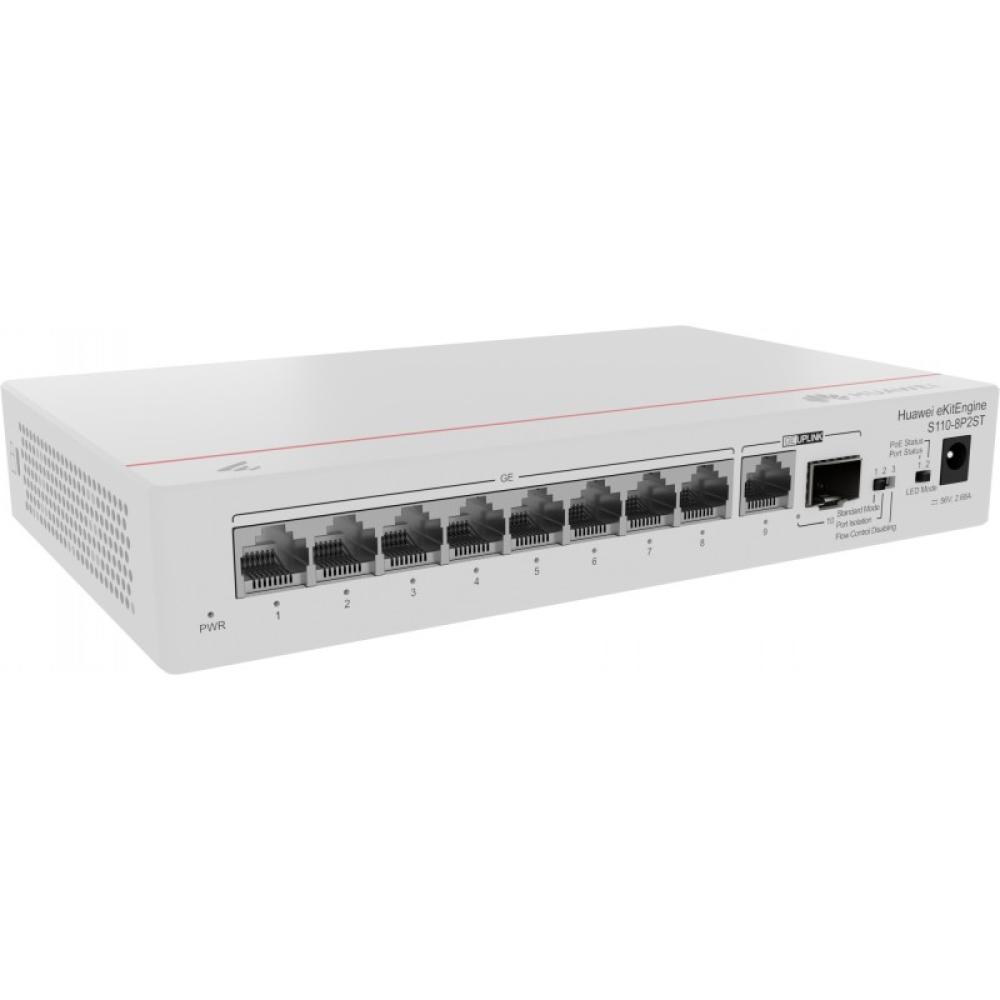 HUAWEI eKit - S110 Series S110-8P2ST No administrado L2 Gigabit Ethernet (10/100/1000) Energía sobre Ethernet (PoE) Gris