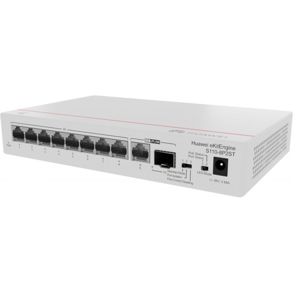 HUAWEI eKit - S110 Series S110-8P2ST No administrado L2 Gigabit Ethernet (10/100/1000) Energía sobre Ethernet (PoE) Gris