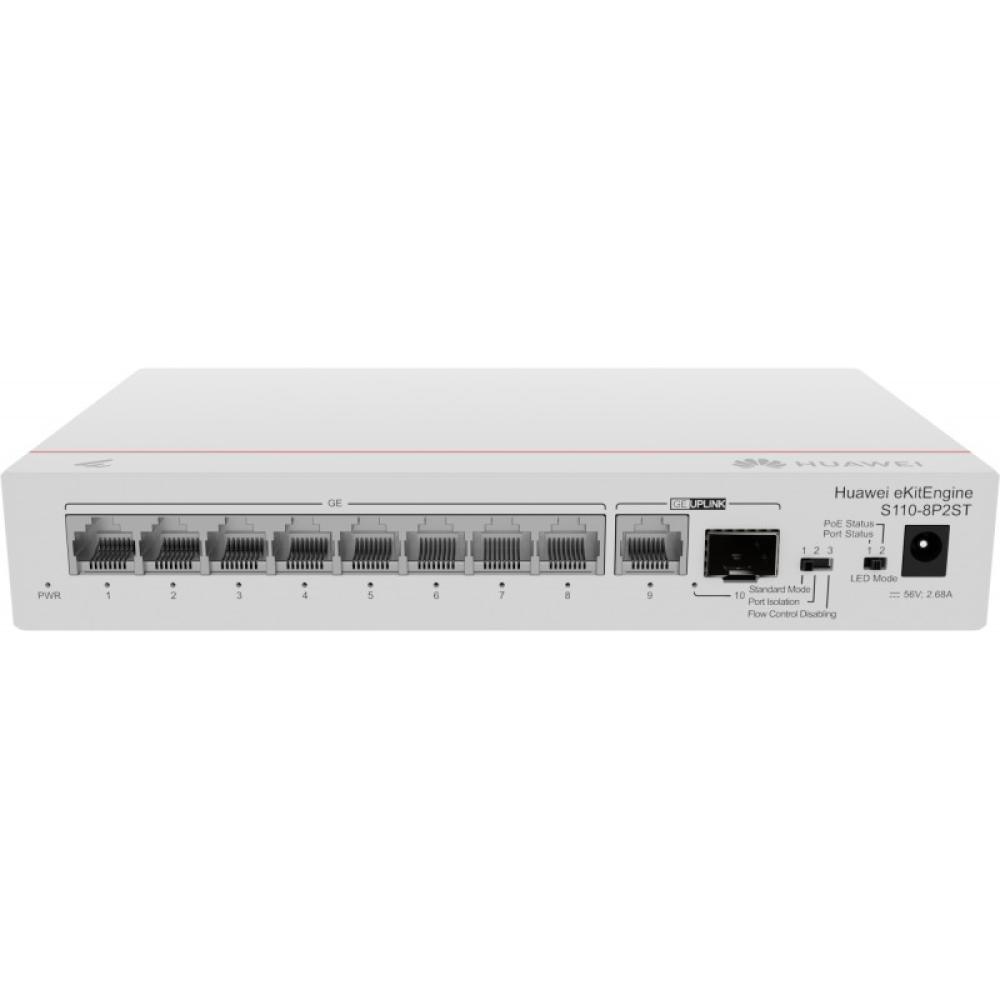 HUAWEI eKit - S110 Series S110-8P2ST No administrado L2 Gigabit Ethernet (10/100/1000) Energía sobre Ethernet (PoE) Gris
