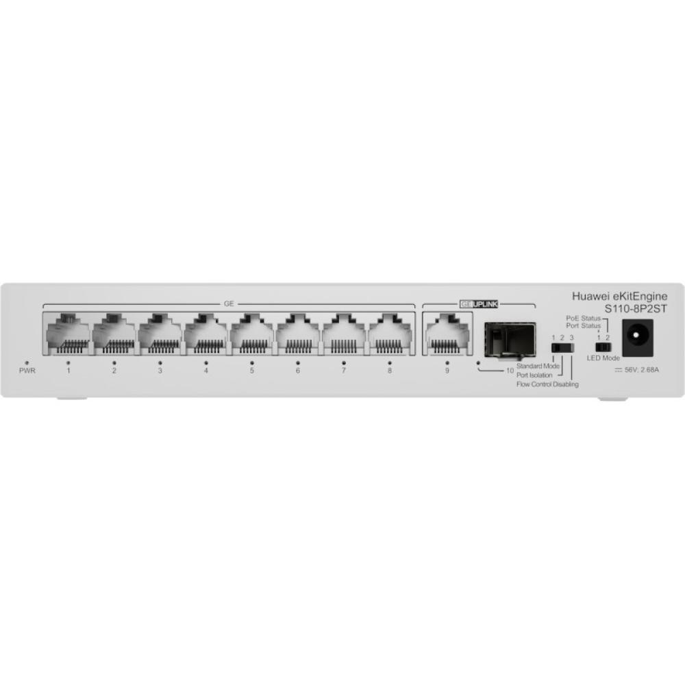 HUAWEI eKit - S110 Series S110-8P2ST No administrado L2 Gigabit Ethernet (10/100/1000) Energía sobre Ethernet (PoE) Gris