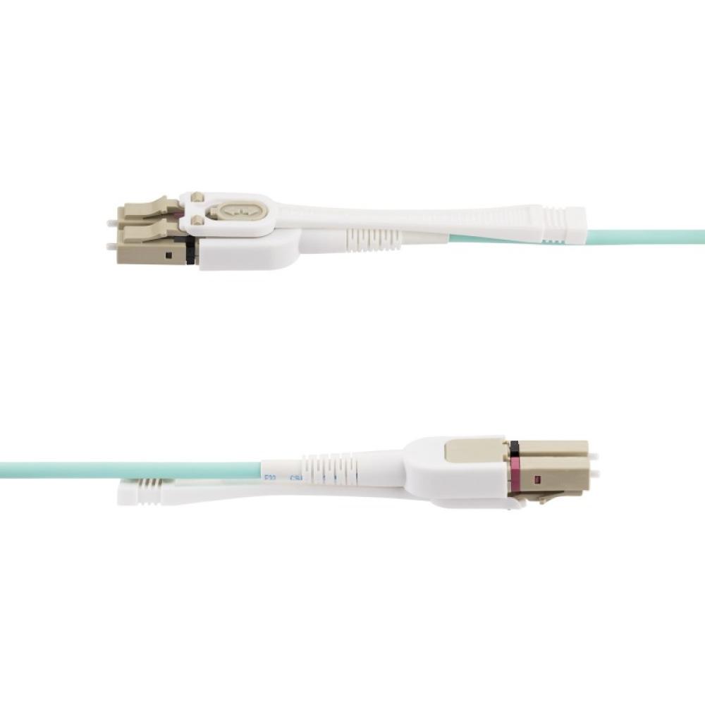 StarTech.com - Cable de Fibra Óptica Multimodo LC a LC (UPC) OM4 de 10m - con Pestillos - 50/125µm - Redes de 100G - Resistente