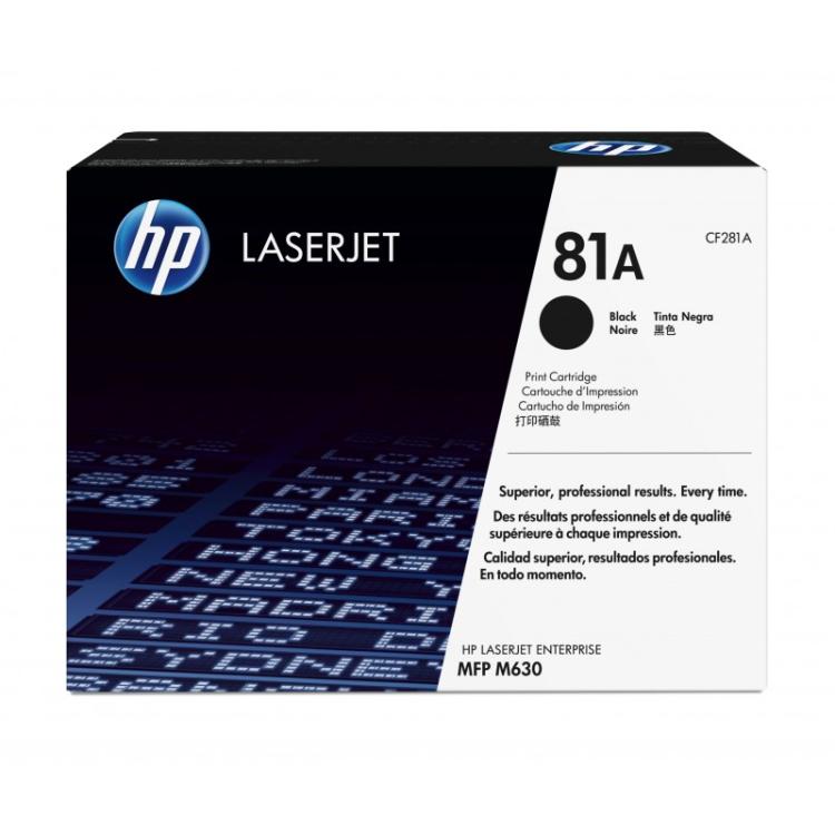 HP - Cartucho de tóner original LaserJet 81A negro