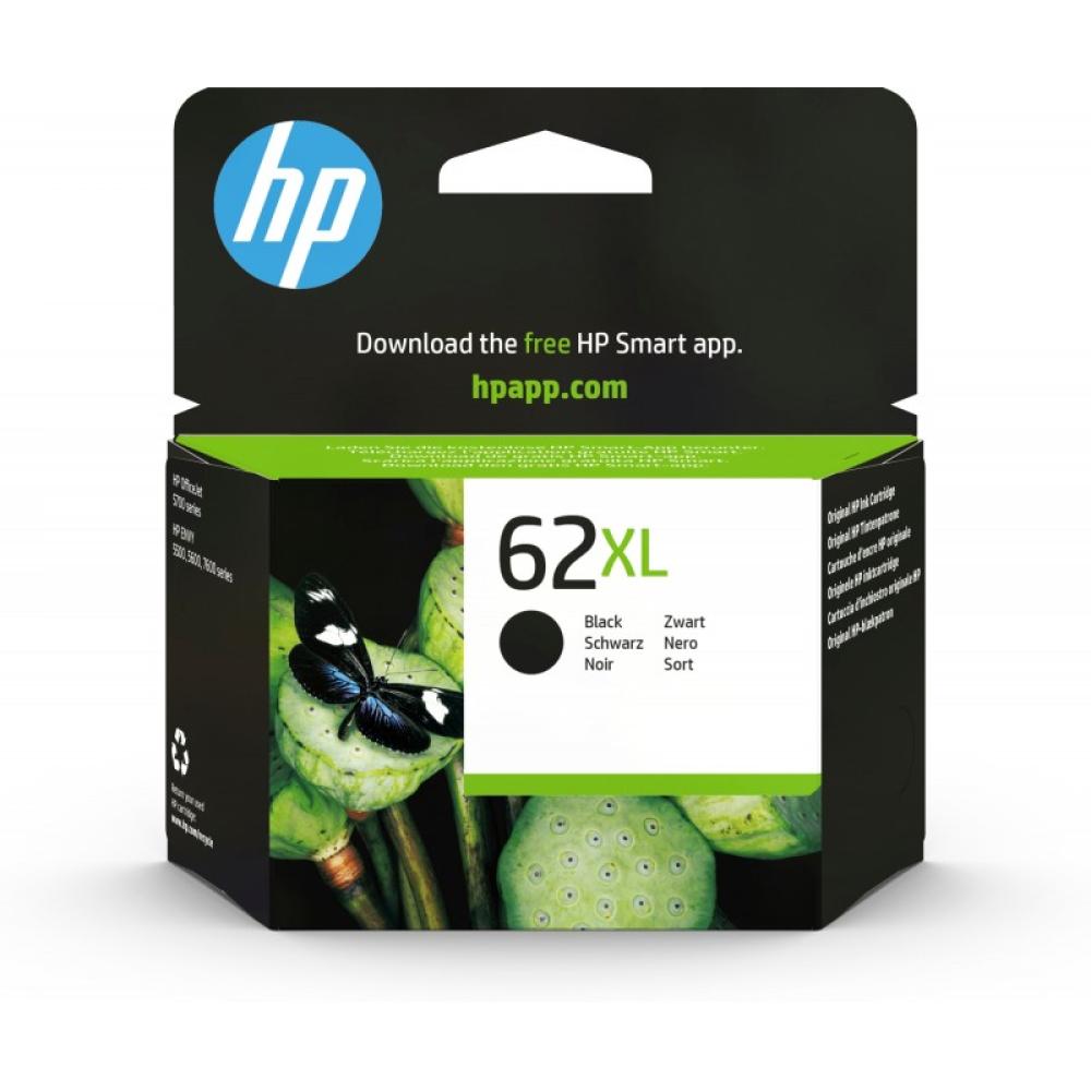 HP - Cartucho de tinta original 62XL de alta capacidad negro