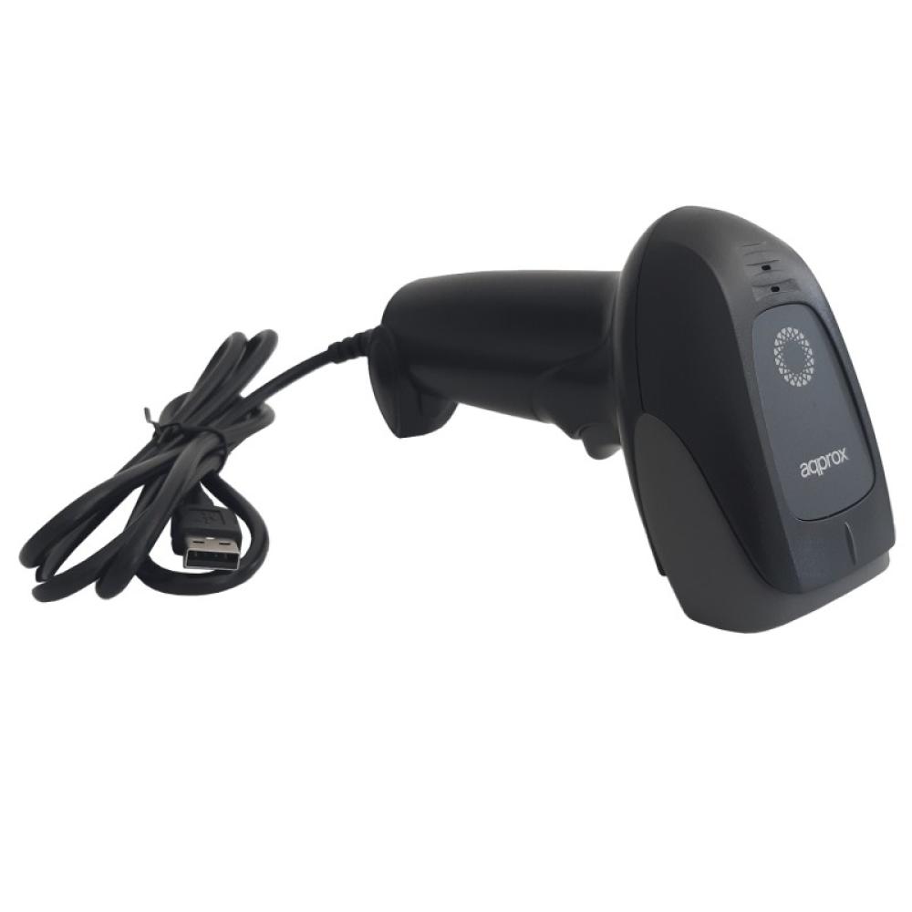 Approx - appLS11 Lector de códigos de barras portátil 1D Laser Negro