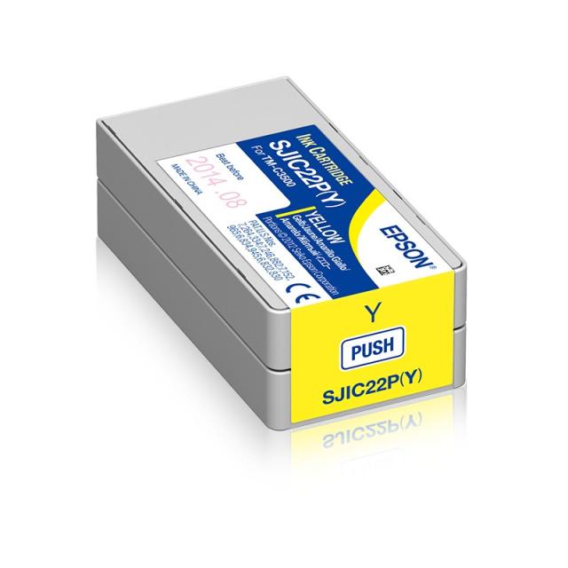 Epson - SJIC22P(Y): Ink cartridge for ColorWorks C3500 (yellow)