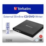 Verbatim - Slimline CD/DVD unidad de disco óptico DVD-RW Negro