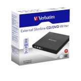 Verbatim - Slimline CD/DVD unidad de disco óptico DVD-RW Negro