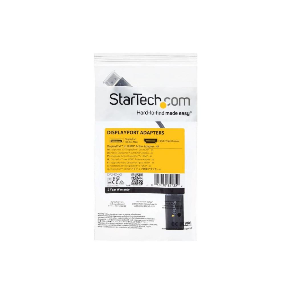 StarTech.com - Conversor de Vídeo DisplayPort a HDMI con Audio – Adaptador Activo DP 1.2 para Ordenadores de Sobremesa/Laptops –