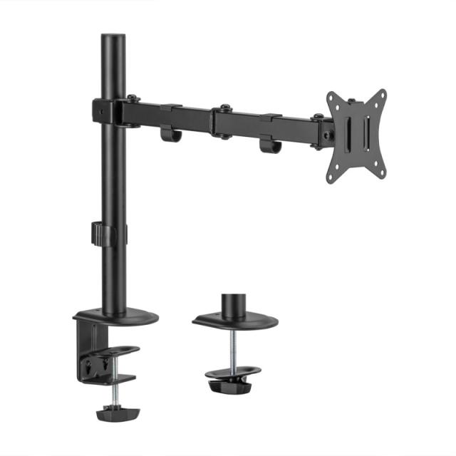 AISENS - Soporte de Mesa ECO Giratorio e Inclinable para Monitor/TV 9Kg (3 Pivotes, 1 Brazo) de 17-32, Negro