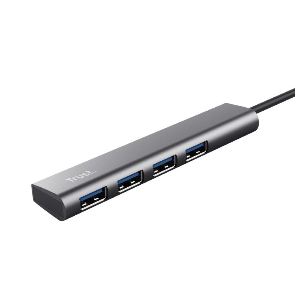 Trust - Halyx USB 3.2 Gen 1 (3.1 Gen 1) Type-A 5 Mbit/s Negro, Gris