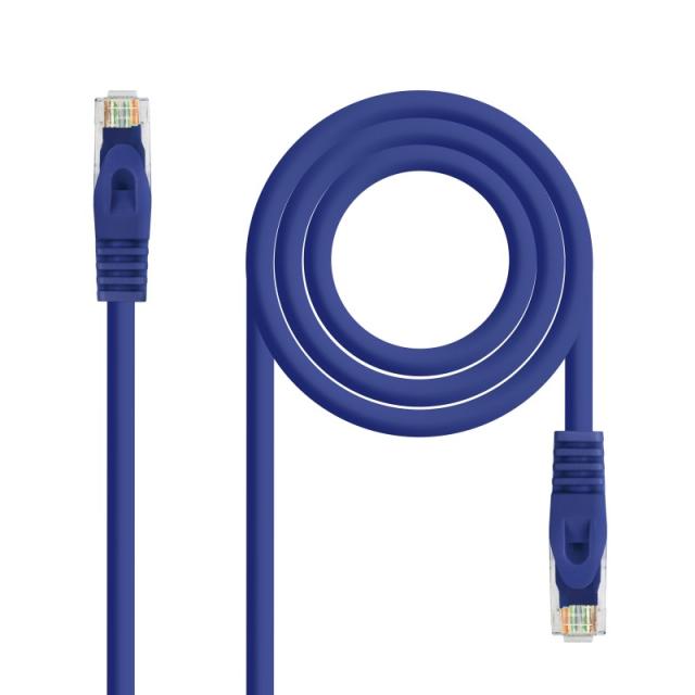 Nanocable - Cable de red latiguillo RJ45 LSZH Cat.6A UTP AWG24, Azul, 3.0m