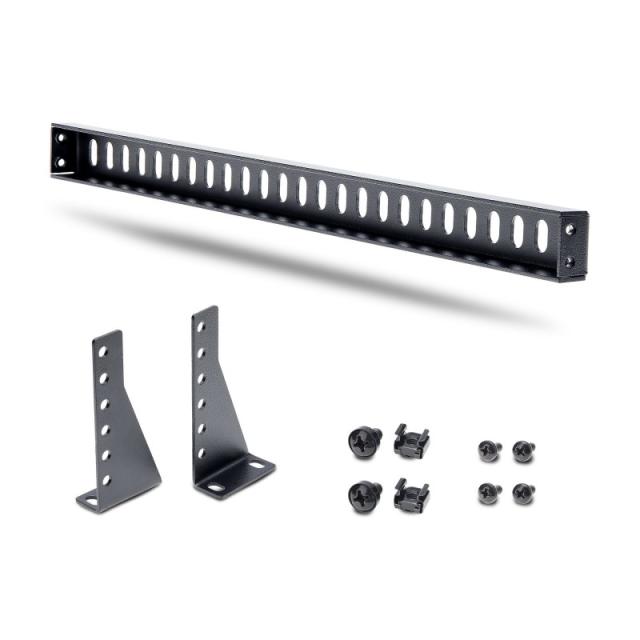 StarTech.com - Barra 1U de Amarre Horizontal para Gestión de Cables en Rack - para Racks de 19" - Profundidad Ajustable - Guía H