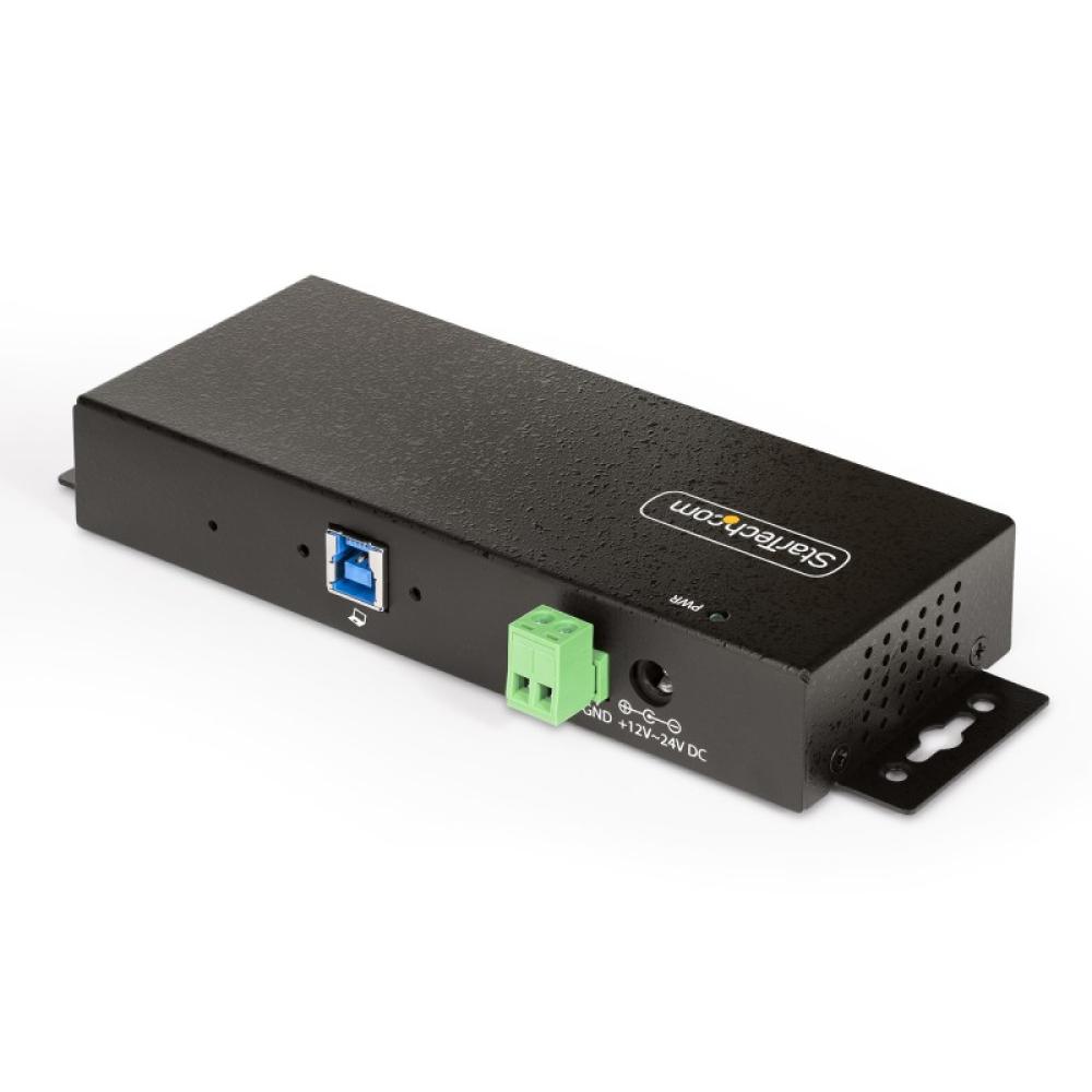 StarTech.com - Hub USB Industrial de 7 Puertos Gestionado - Servicio Pesado - Caja de Metal - Protección ESD y Sobretensión - Mo