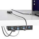 StarTech.com - Hub USB Industrial de 7 Puertos Gestionado - Servicio Pesado - Caja de Metal - Protección ESD y Sobretensión - Mo