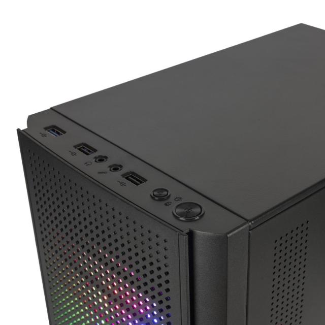 Mars Gaming - MC300 Negro, Caja PC Micro ATX, Cristal Templado, Frontal MESH, 3xVentilador FRGB