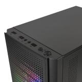 Mars Gaming - MC300 Negro, Caja PC Micro ATX, Cristal Templado, Frontal MESH, 3xVentilador FRGB