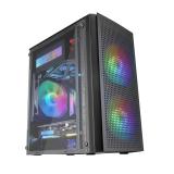 Mars Gaming - MC300 Negro, Caja PC Micro ATX, Cristal Templado, Frontal MESH, 3xVentilador FRGB